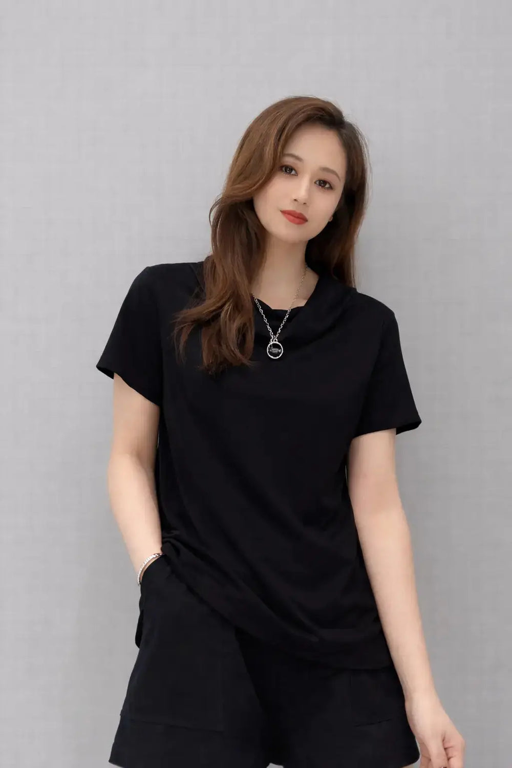 Women’s Cowl-Neck Oversize Casual Top - ASTRON