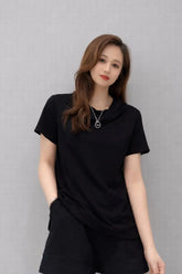 Women’s Cowl-Neck Oversize Casual Top - ASTRON
