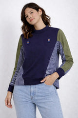 Women’s Color-Block Panel Sweatshirt - ASTRON