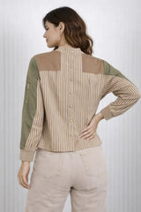 Women’s Color-Block Panel Sweatshirt - ASTRON