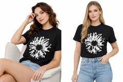 Women’s Oversized Poncho Crop T-Shirt with Graphic Print - ASTRON