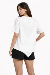 Women’s Oversized Crop Top with Down Shoulders - ASTRON