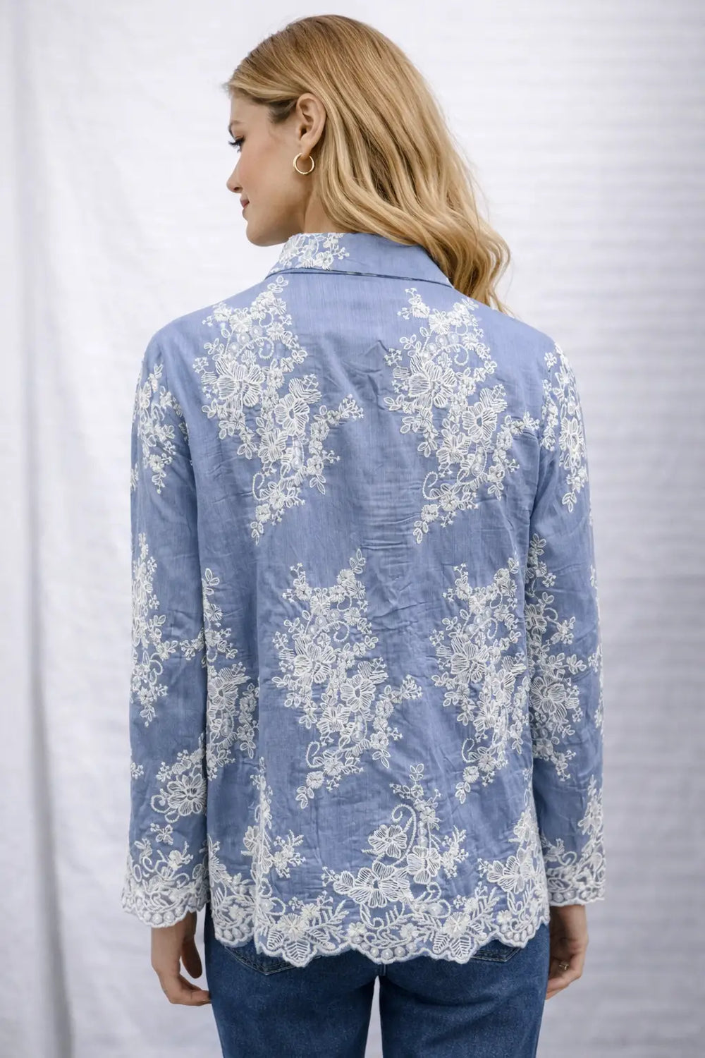 Women's Embroidered Shirt for Chic Elegance and Effortless Style - ASTRON