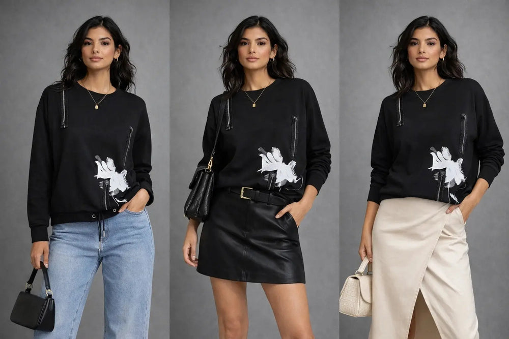 Women’s Graphic Zipper Sweatshirt - ASTRON