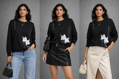 Women’s Graphic Zipper Sweatshirt - ASTRON