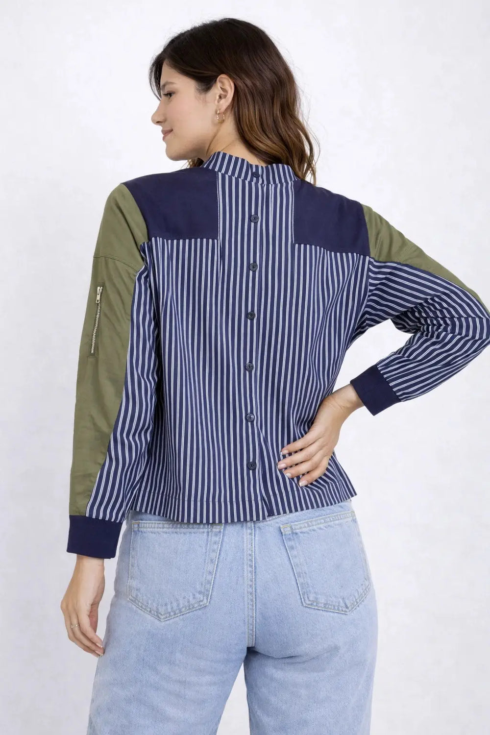 Women’s Color-Block Panel Sweatshirt - ASTRON