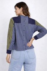 Women’s Color-Block Panel Sweatshirt - ASTRON