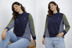 Women’s Color-Block Panel Sweatshirt - ASTRON