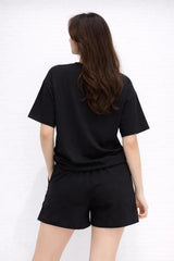 Women’s Oversized Asymmetric Panel Crop Top - ASTRON