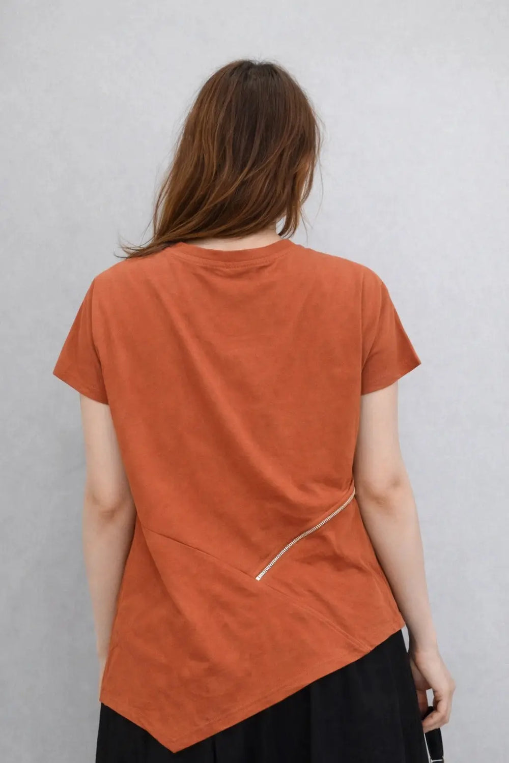 Women's Asymmetric Zip Detail Top - ASTRON