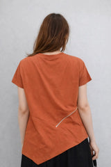 Women's Asymmetric Zip Detail Top - ASTRON