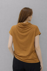 Women’s Draped Cowl Neck Casual Top - ASTRON
