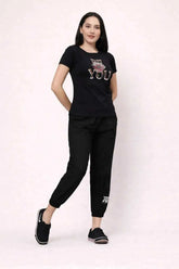 Half Sleeve Round neck Sequence Applied T-shirt