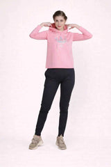 Leaf Print Pullover Full Sleeve Hoodie For Women