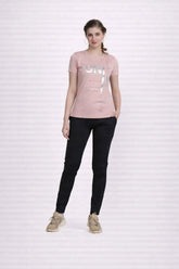 Ladies Typography Print Half Sleeve T-shirt