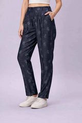 Astron – Printed Korean Fit Silky Denim Jeans for Women