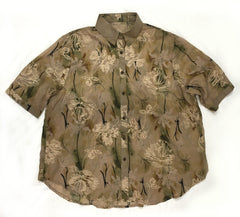Astron - Olive Green Printed Viscose Shirt For Women