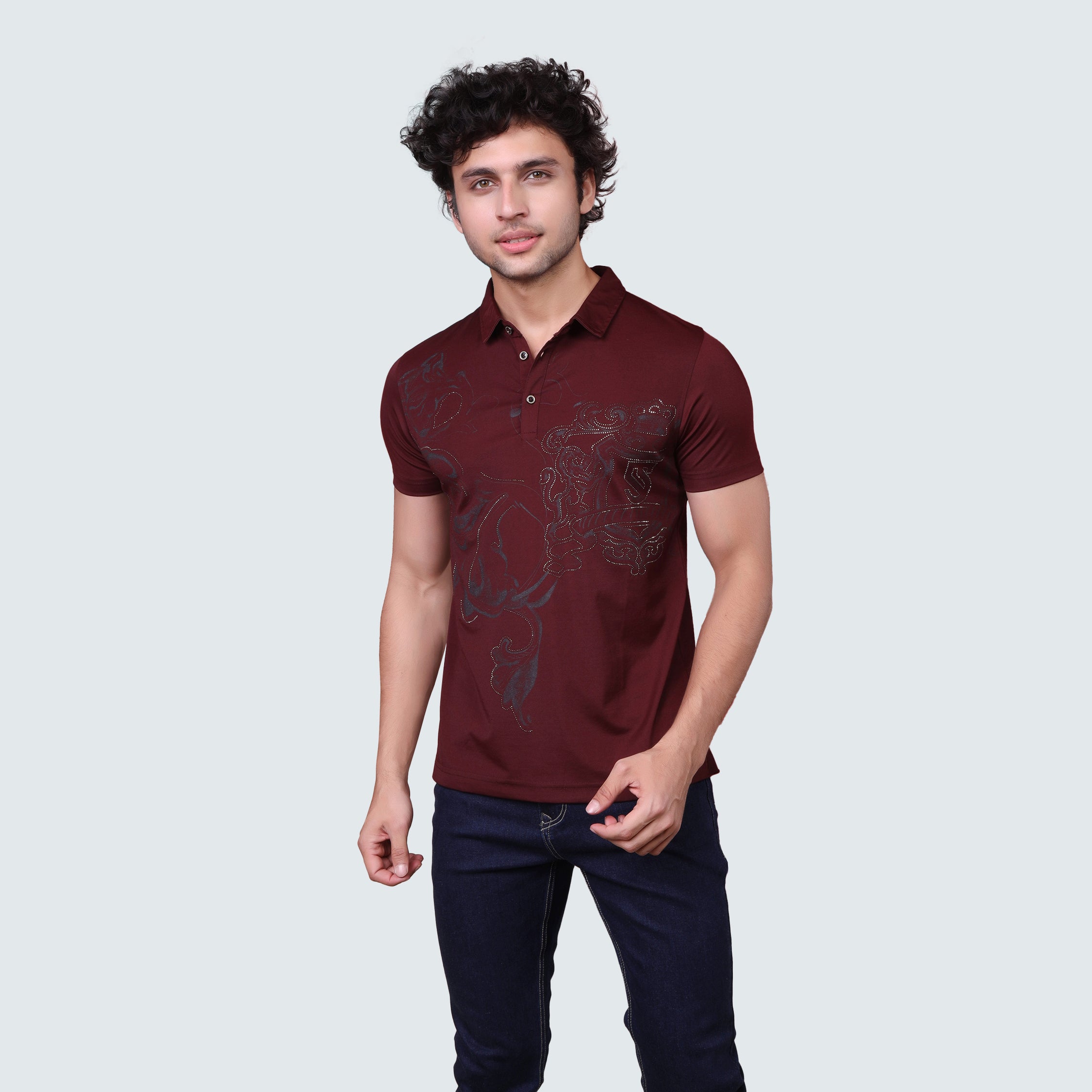 Collared Neck Club Wear T-shirt for Men – ASTRON