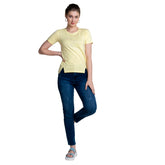 Astron – Half Sleeves Cotton Lemon Yellow Color T-Shirt For Women