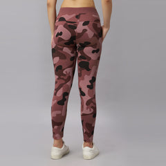 Camouflage Printed Cotton Four Way Stretched Women Track Pant.