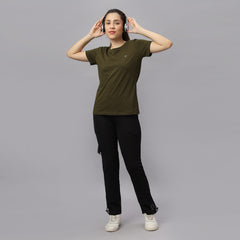 Two Tone Fabrics Women's Four Way Stretchable Track Pant.