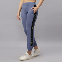 Women's 4 Way Stretchable Jogger With Reflective Chain and Prints.