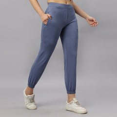 Women's 4 Way Stretchable Jogger With Reflective Chain and Prints.