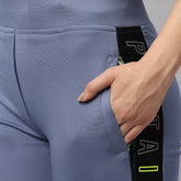 Women's 4 Way Stretchable Jogger With Reflective Chain and Prints.