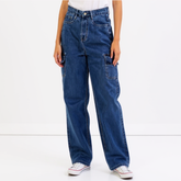 Astron Women’s Cargo Denim Jeans – Street Style