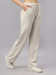 Women's Straight Fit Natural Colour Viscose Linen Pant.