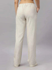 Astron – Women’s Straight Fit Natural Viscose Linen Pants