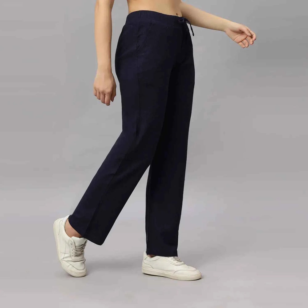 Astron – Women’s Straight Fit Viscose Linen Pants