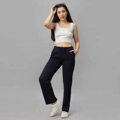 Astron – Women’s Straight Fit Viscose Linen Pants