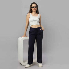 Astron – Women’s Straight Fit Viscose Linen Pants