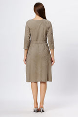 Astron - Round Neck Midi Dress For Women
