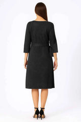 Astron - Round Neck Midi Dress For Women