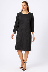 Astron - Round Neck Midi Dress For Women