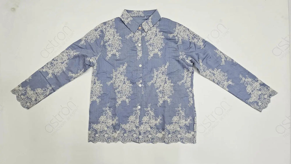Women's Embroidered Shirt for Chic Elegance and Effortless Style - ASTRON