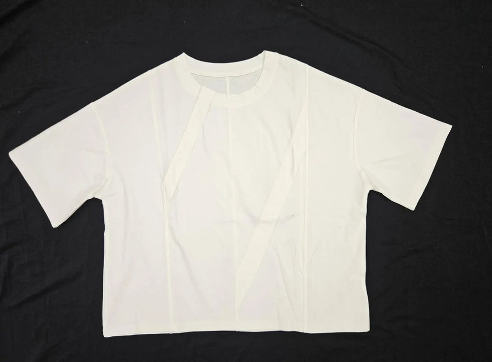 Women’s Oversized Asymmetric Panel Crop Top - ASTRON