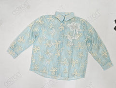 Women's Sheer Embroidered Shirt for Elegant Style - ASTRON