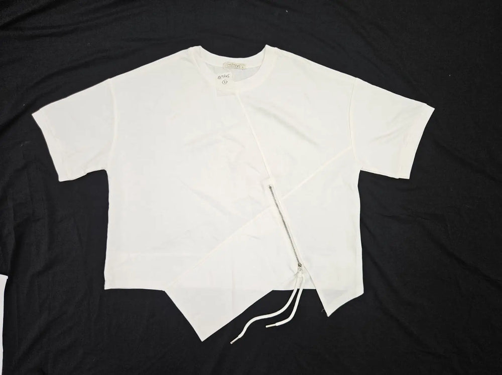 Women’s Oversized Crop Top with Down Shoulders - ASTRON