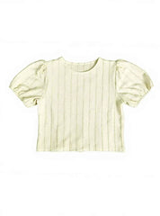 Astron Textured Crop Top with Vertical Pintuck Detailing