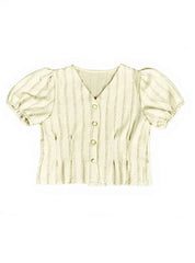 Astron Textured Crop Top with Vertical Pintuck Detailing
