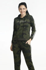 Women's Camouflage Tracksuit Set - Printed Hoodie & Jogger Set - ASTRON
