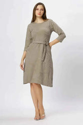 Astron - Round Neck Midi Dress For Women