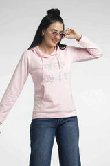 Women’s Chest Printed Hooded Sweatshirt