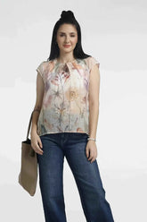 Floral Sleeveless Blouse