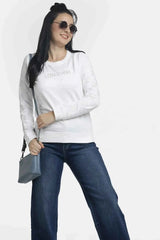 Women’s Stud/Diamond Full Sleeve Sweatshirt