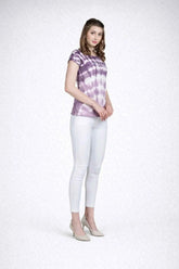 Astron – Tie-Dye Round Neck Cotton T-Shirt for Women