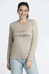 Women’s Printed Full Sleeves T-Shirt - Happy Memories Design - ASTRON